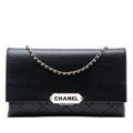 Quilted Lambskin Retro Label Shoulder Bag