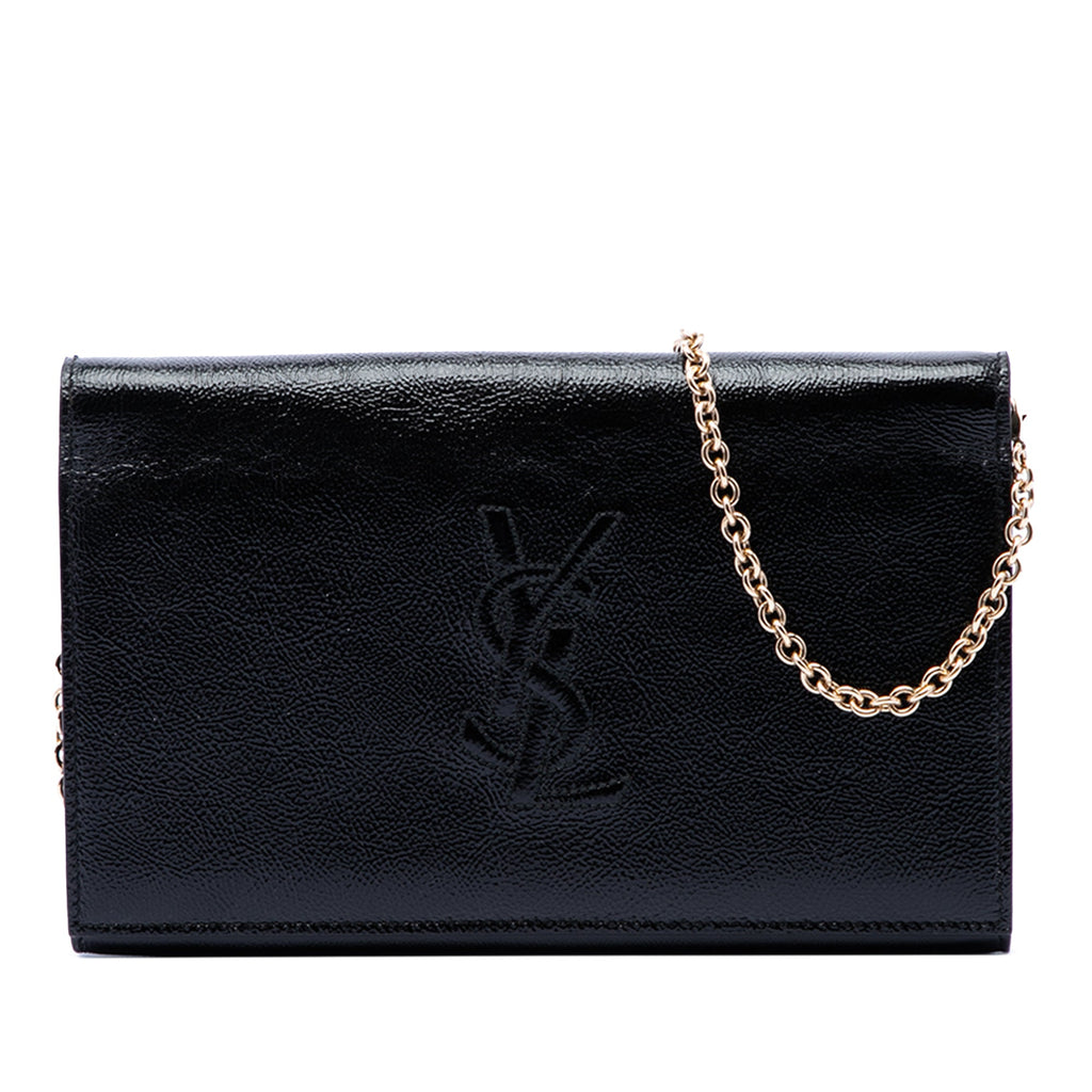 Crinkled Calfskin Belle de Jour Chain Clutch