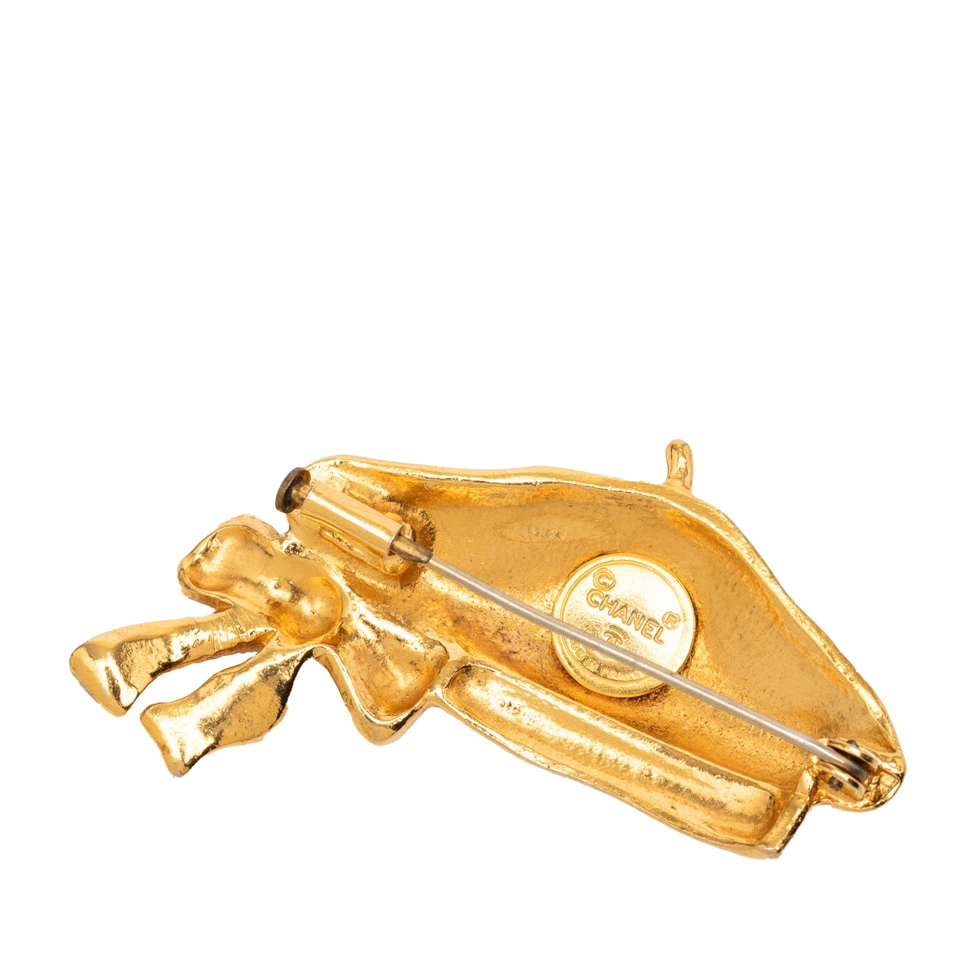 Gold Plated Beret Hat Brooch