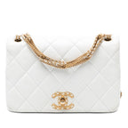 CC Quilted Lambskin Looping Chain Flap