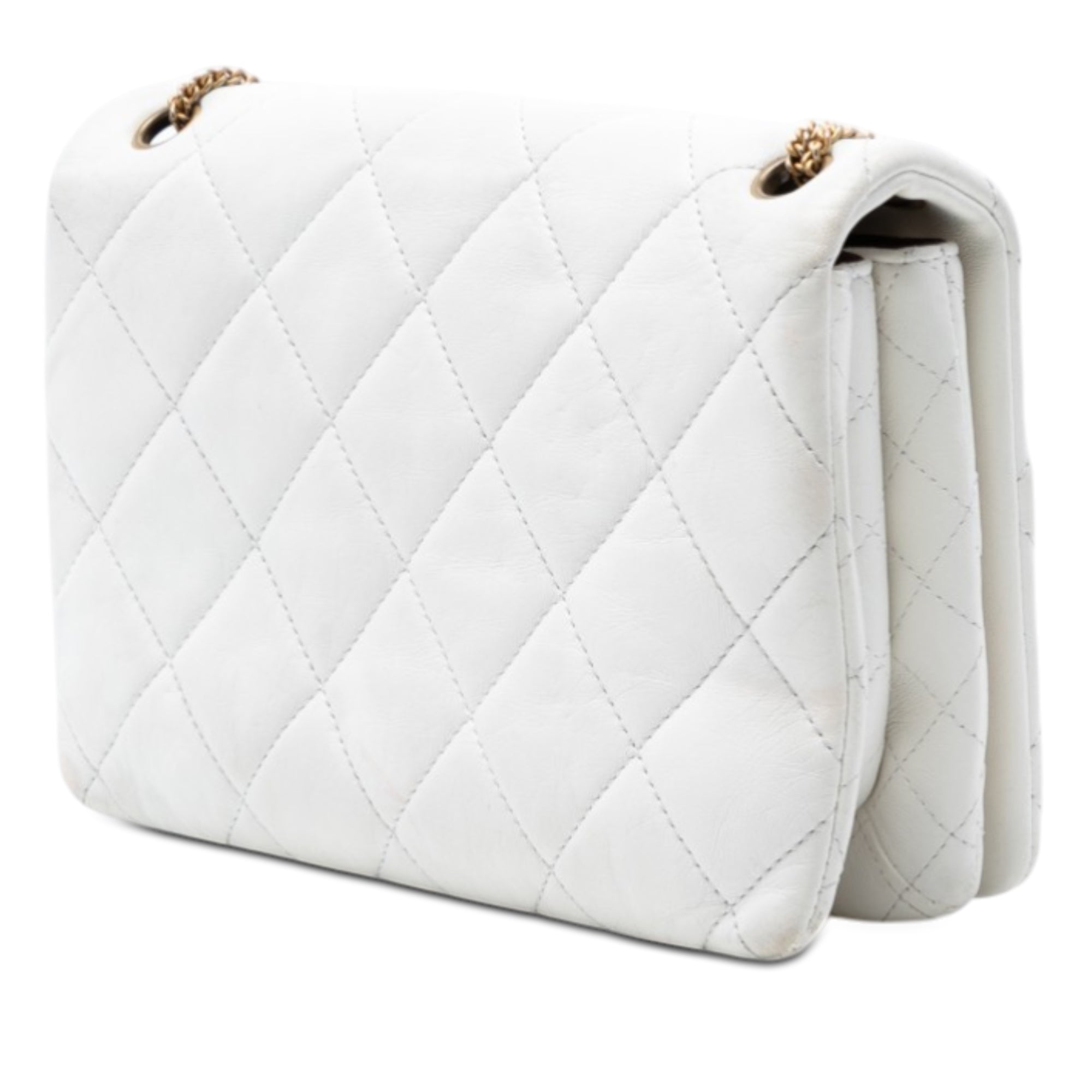 CC Quilted Lambskin Looping Chain Flap
