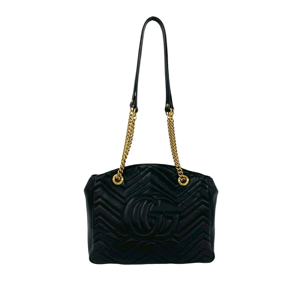 Medium GG Marmont Matelasse Leather Chain Shoulder Bag