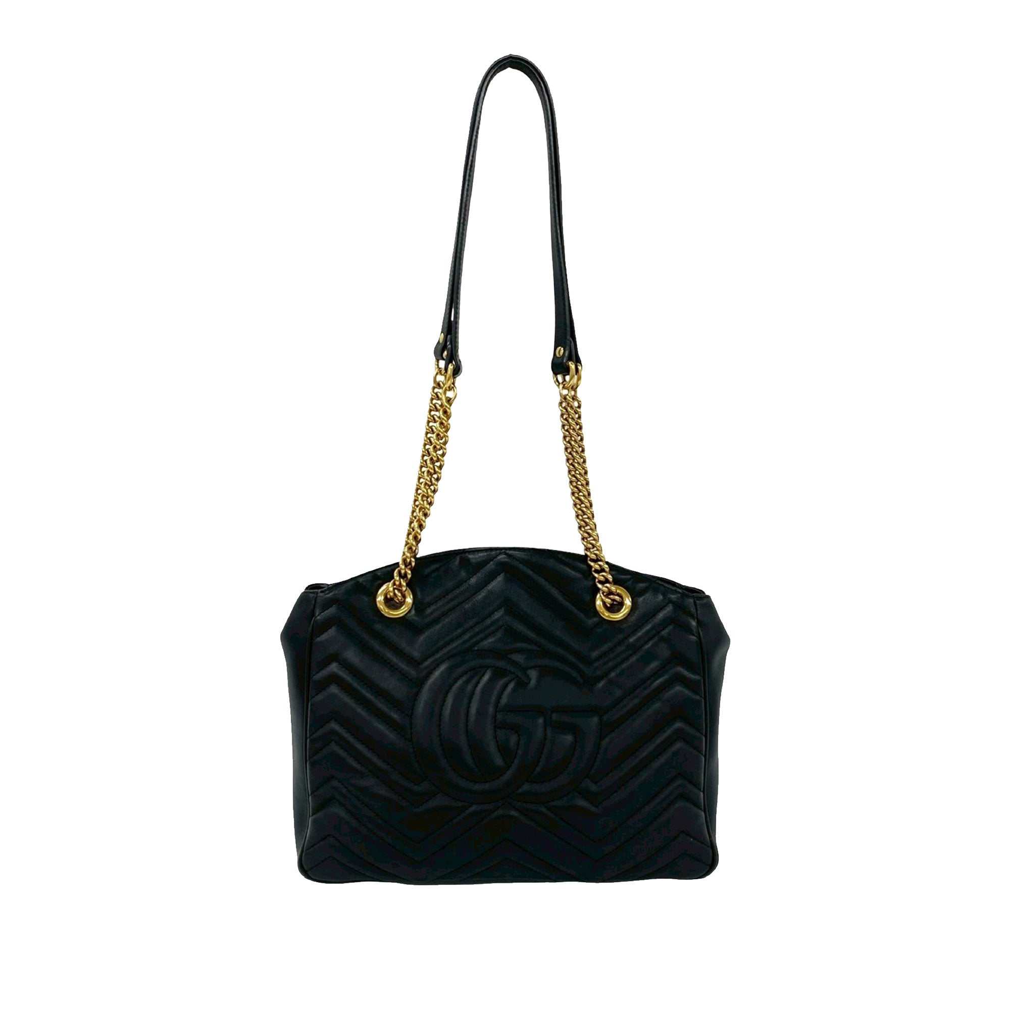 Medium GG Marmont Matelasse Leather Chain Shoulder Bag