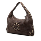 Large Nappa Intrecciato Floral Cutout Veneta Hobo