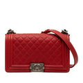 Old Medium Quilted Caviar Boy Flap