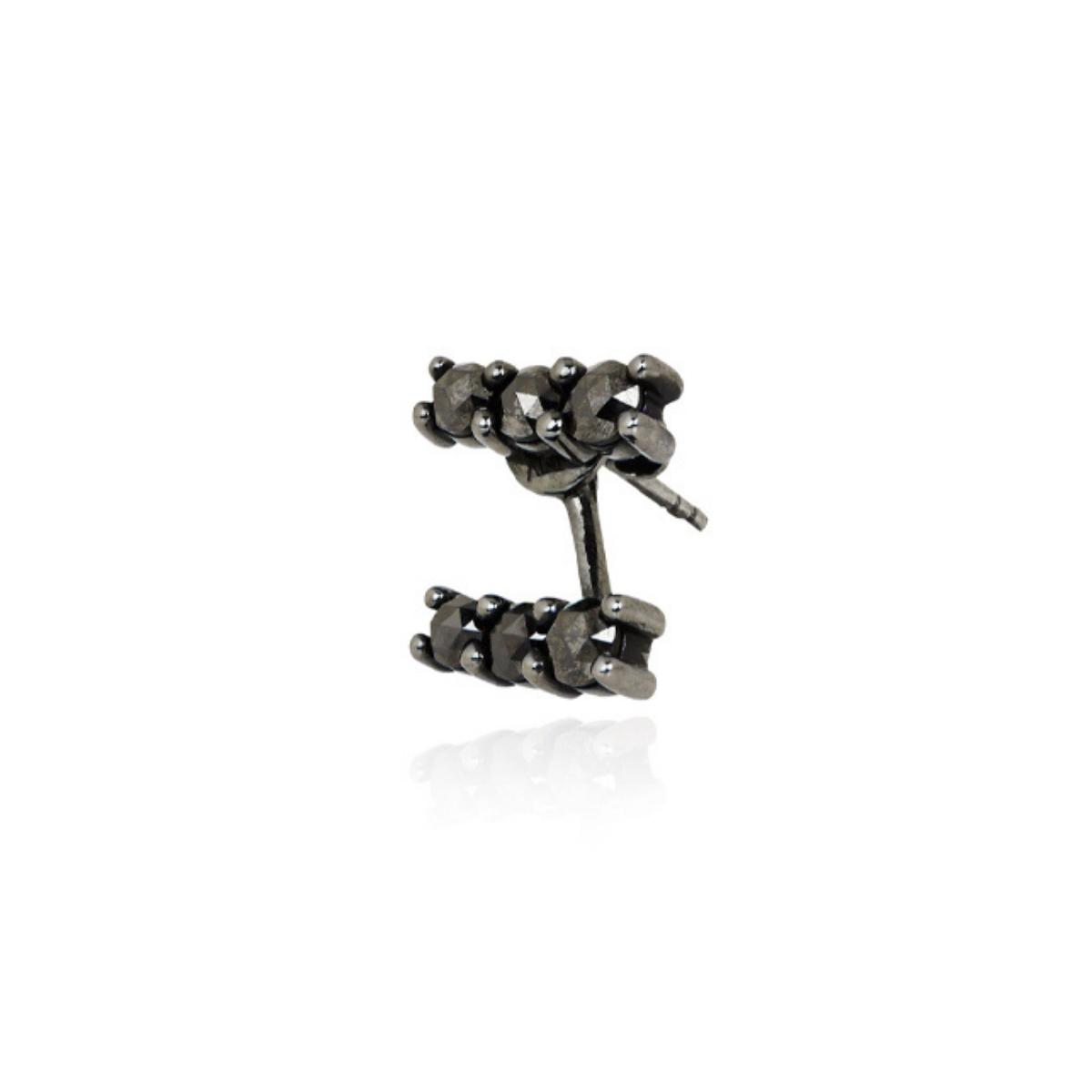 LARA Multiwear Black Diamond Stud Earring Single By ALINKA Fine Jewellery