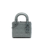 Mini Ultra Matte Calfskin Diamond Cannage Lady Dior