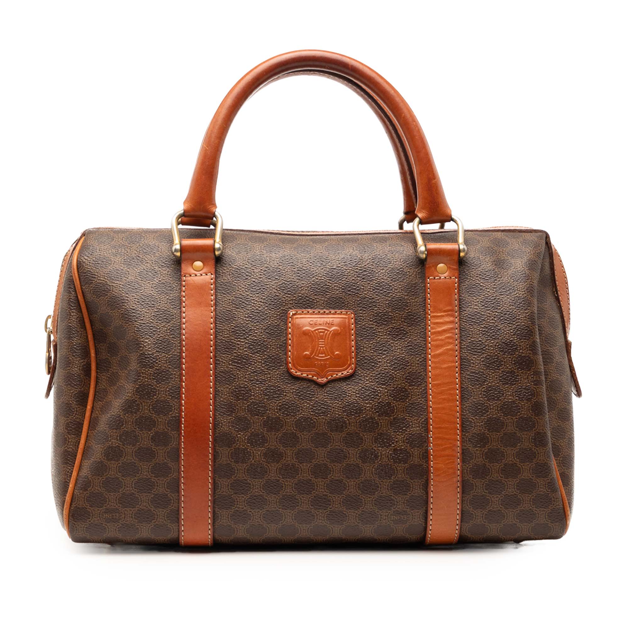 Macadam Coated Canvas Boston Bag