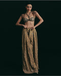 Notes Of Gold, Hints Of Sage Pants Set By KYNAH, Luxury Indian Fashion & Bridal Wear