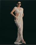 Tied With A Bow Draped Sari By KYNAH, Luxury Indian Fashion & Bridal Wear