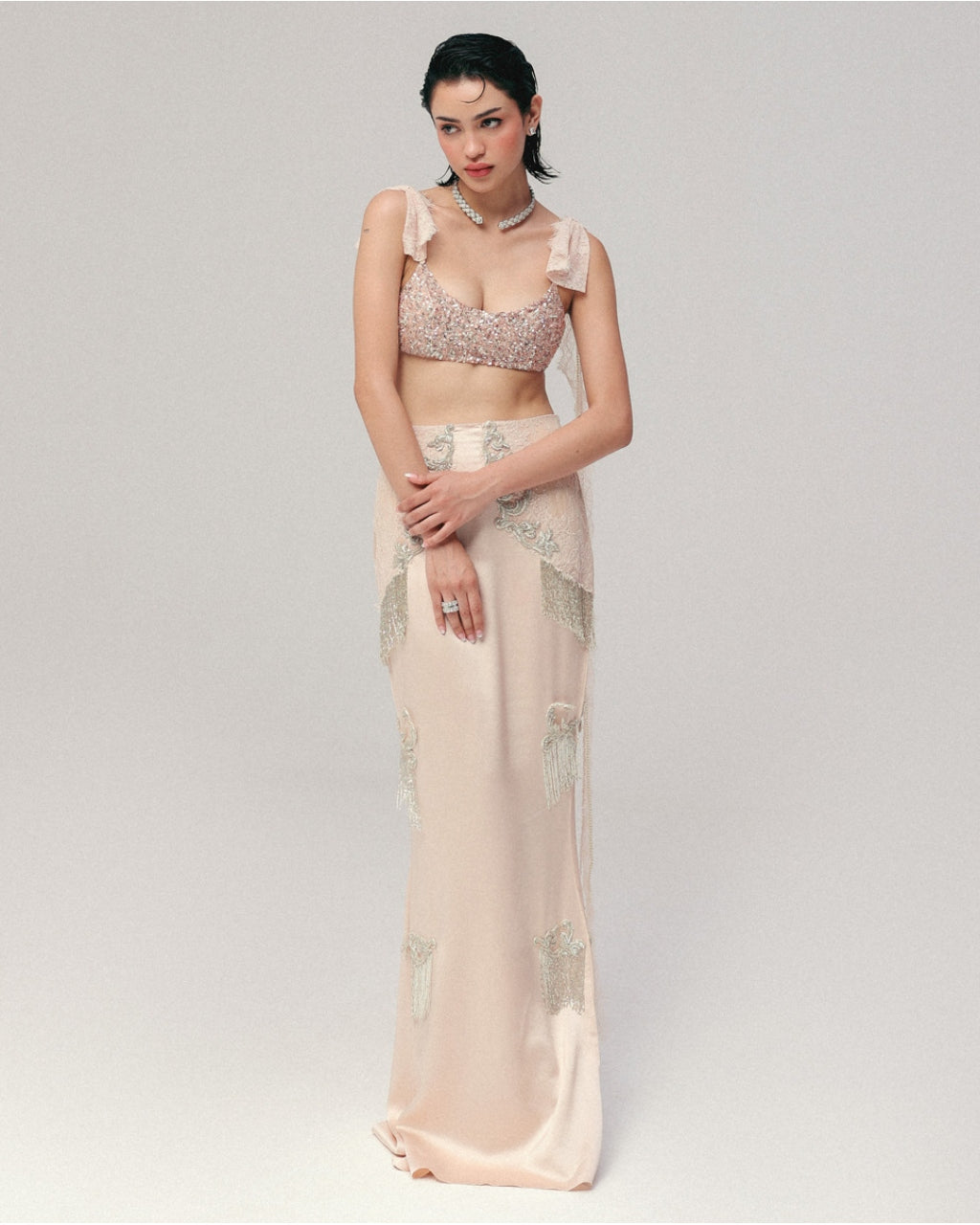 Pink Gatsby Skirt Set By KYNAH, Luxury Indian Fashion & Bridal Wear