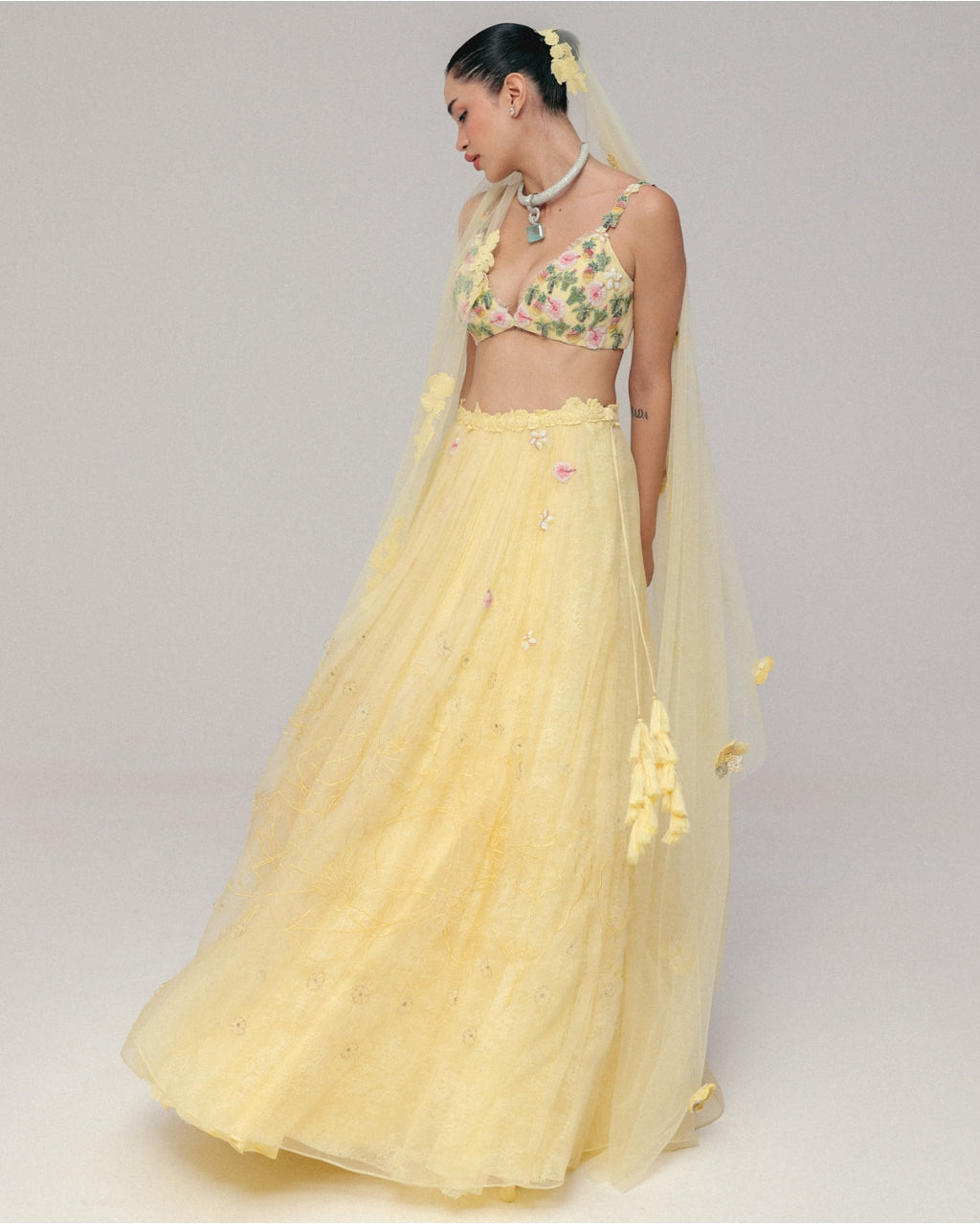 A Yellow Haldi Lehenga Set By KYNAH, Luxury Indian Fashion & Bridal Wear