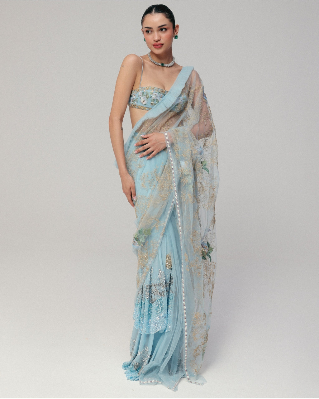 Lady Sweet Nothings Sari Set By KYNAH, Luxury Indian Fashion & Bridal Wear
