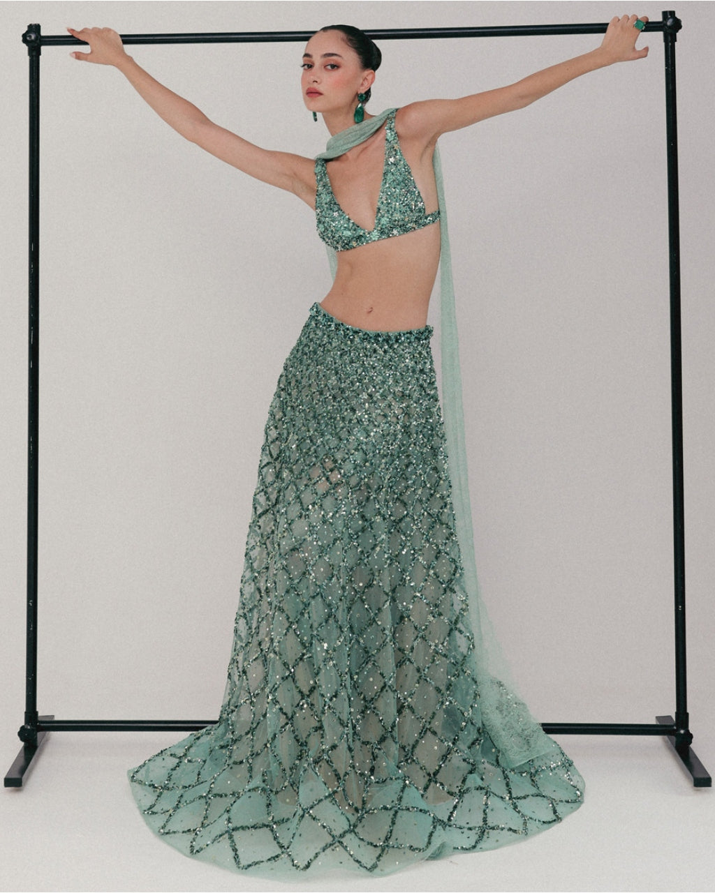 Sea Fairy Skirt Set By KYNAH, Luxury Indian Fashion & Bridal Wear