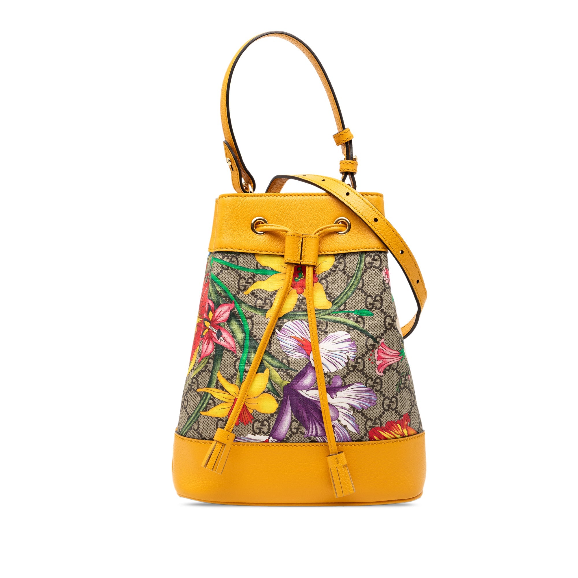Small GG Supreme Flora Ophidia Bucket Bag