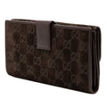 GG Suede Pelham Continental Long Wallet