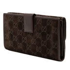 GG Suede Pelham Continental Long Wallet