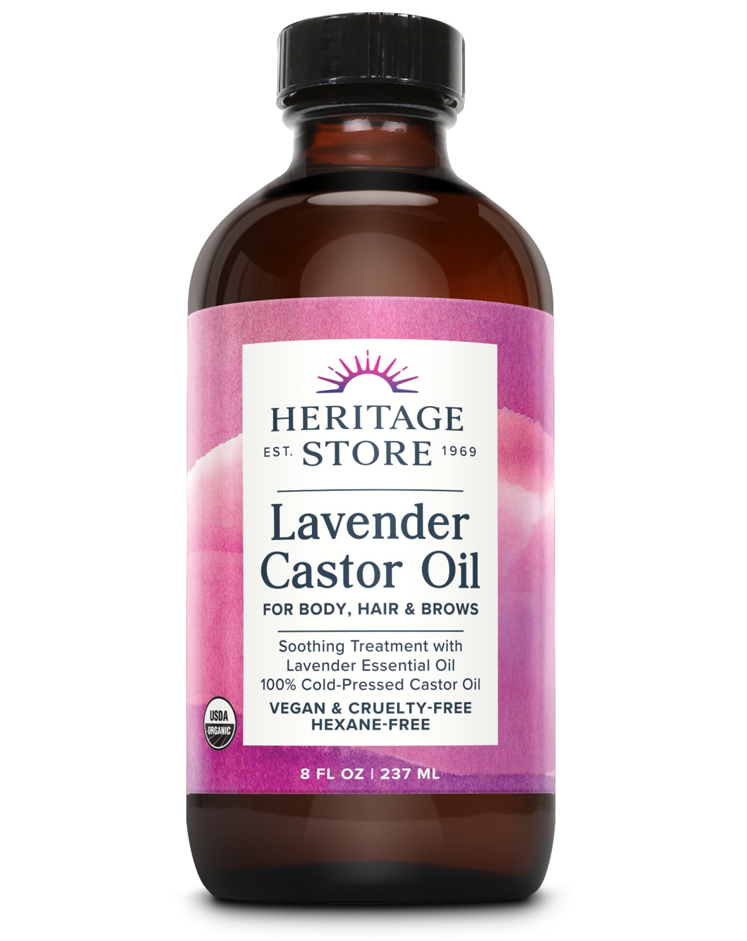 Organic Lavender Castor Oil By Heritage Store