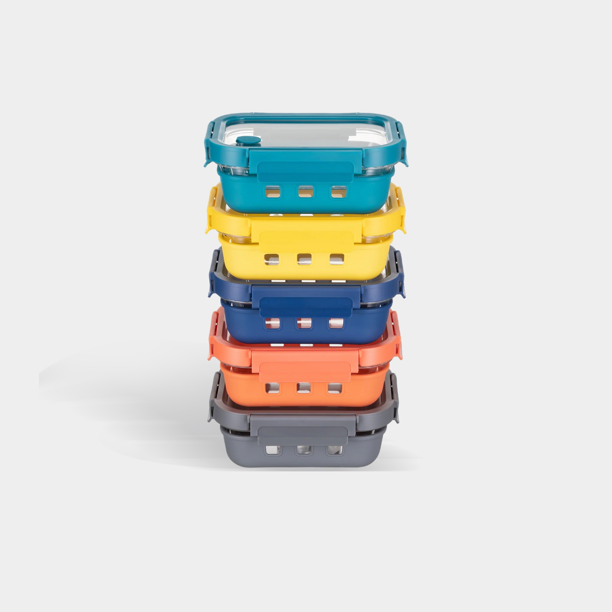 GENICOOK Multicolor Glass Storage Set