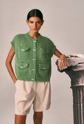 Lennox Vest - Leaf Green