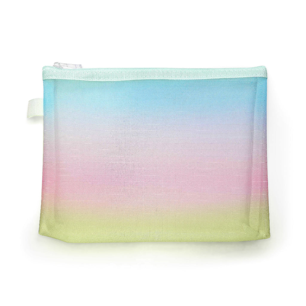 Gradient Nylon Mesh Zipper Pouch