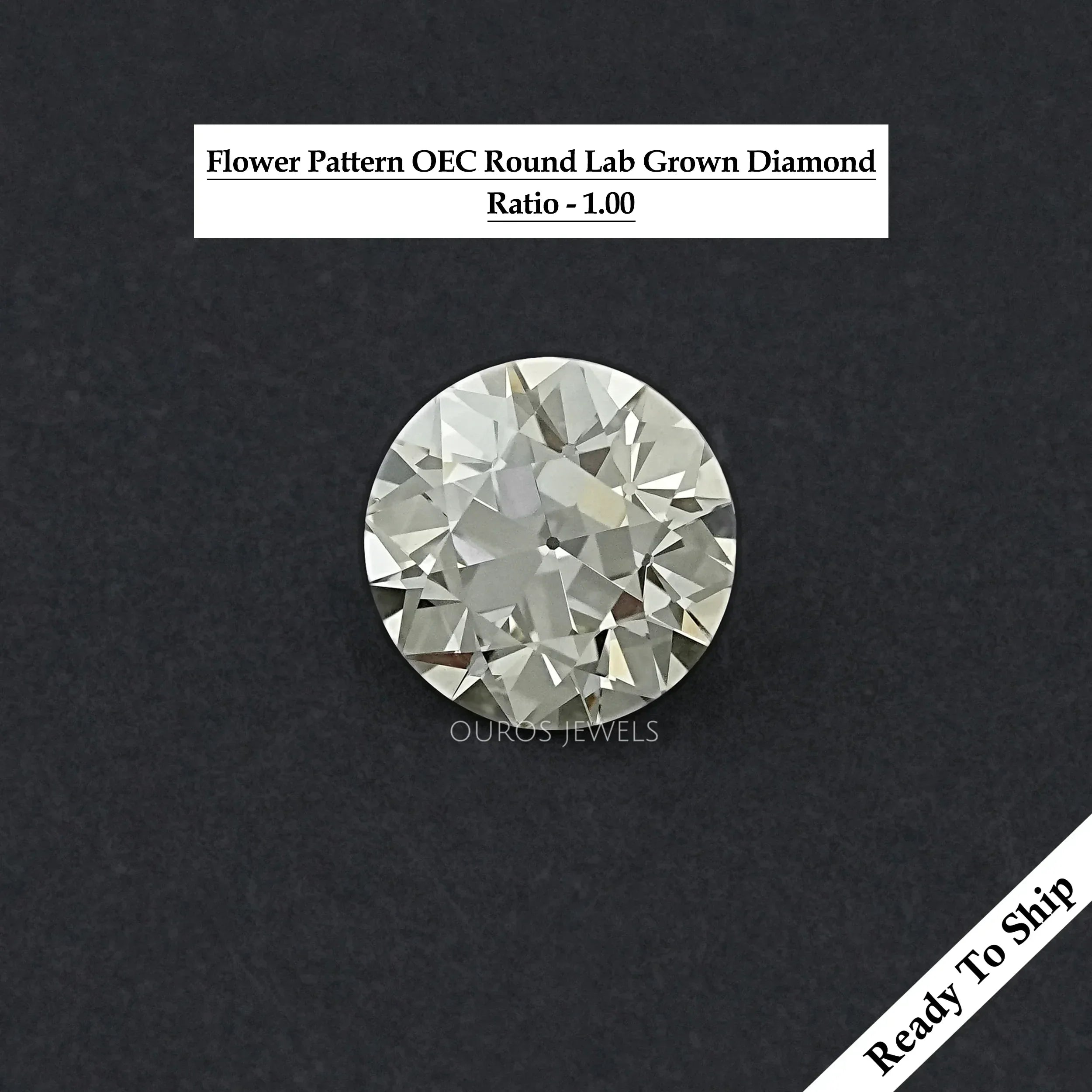 Flower Pattern Old European Round Cut Loose