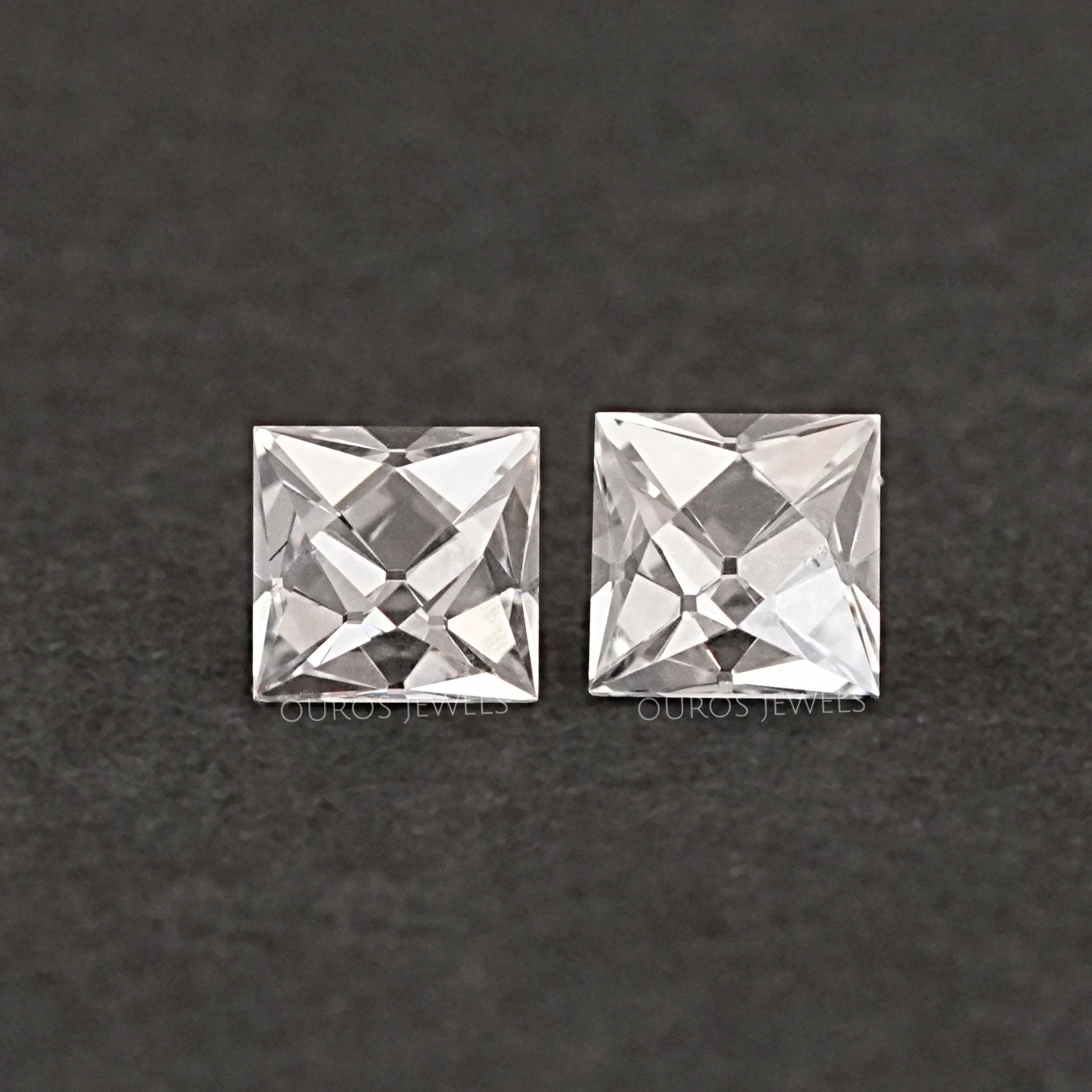 French Cut Lab Grown Diamond Matching Pair