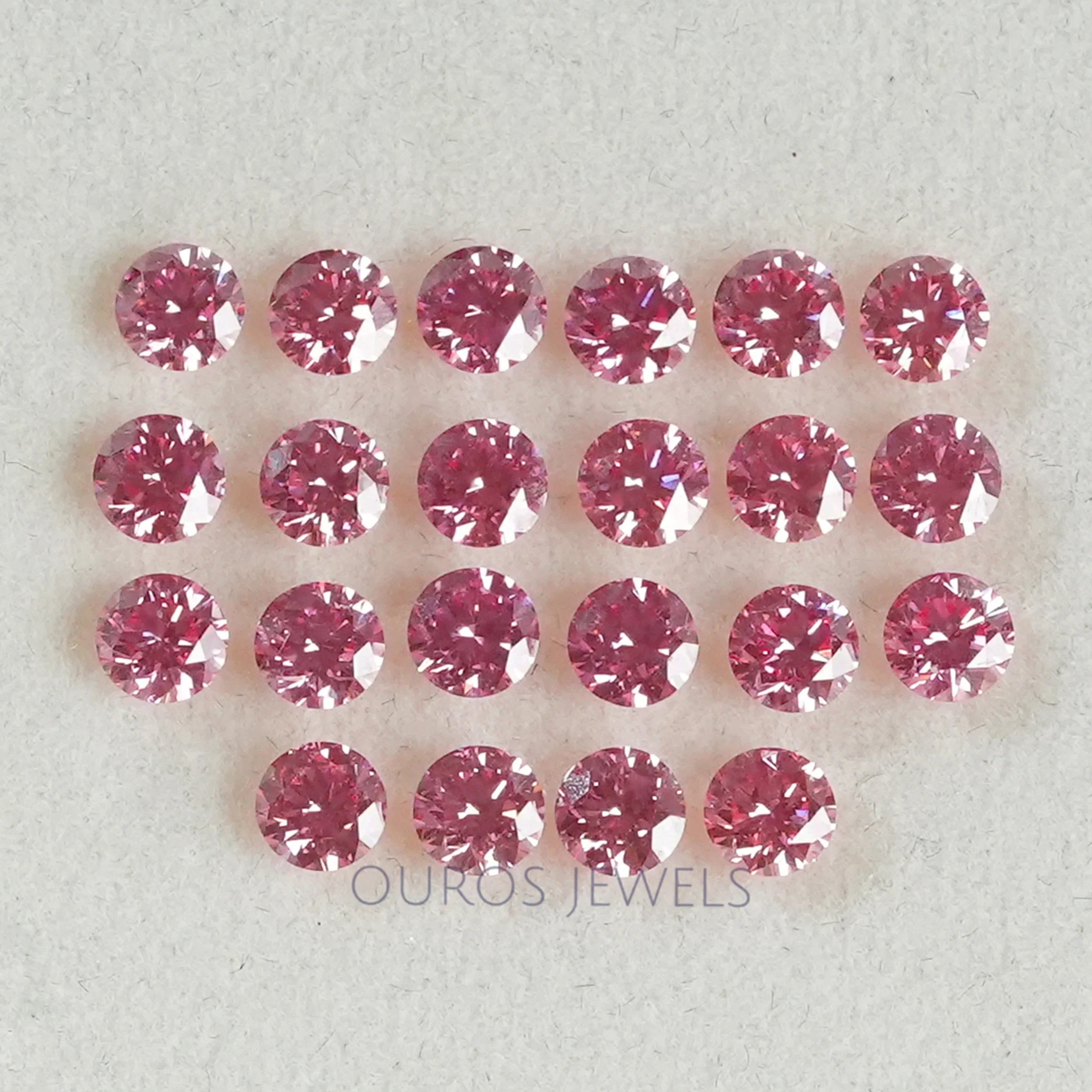 Pink Round Cut Lab Grown Diamond