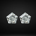Antique Shape Pentagon Diamond Pair