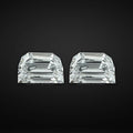 Step Cut Half Moon Diamond Matching Pair