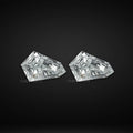 Step Cut Shield Lab Diamond Pair