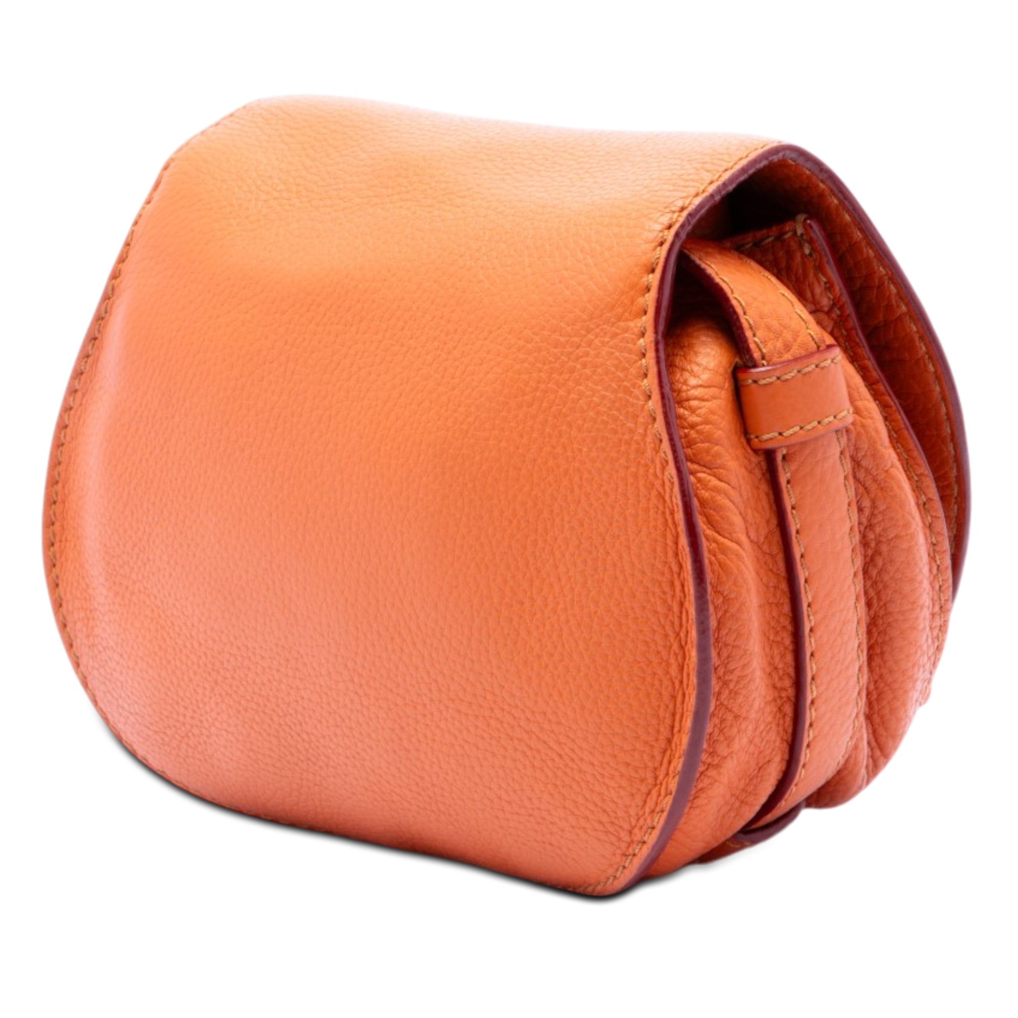 Small Grained Leather Marcie Saddle Crossbody