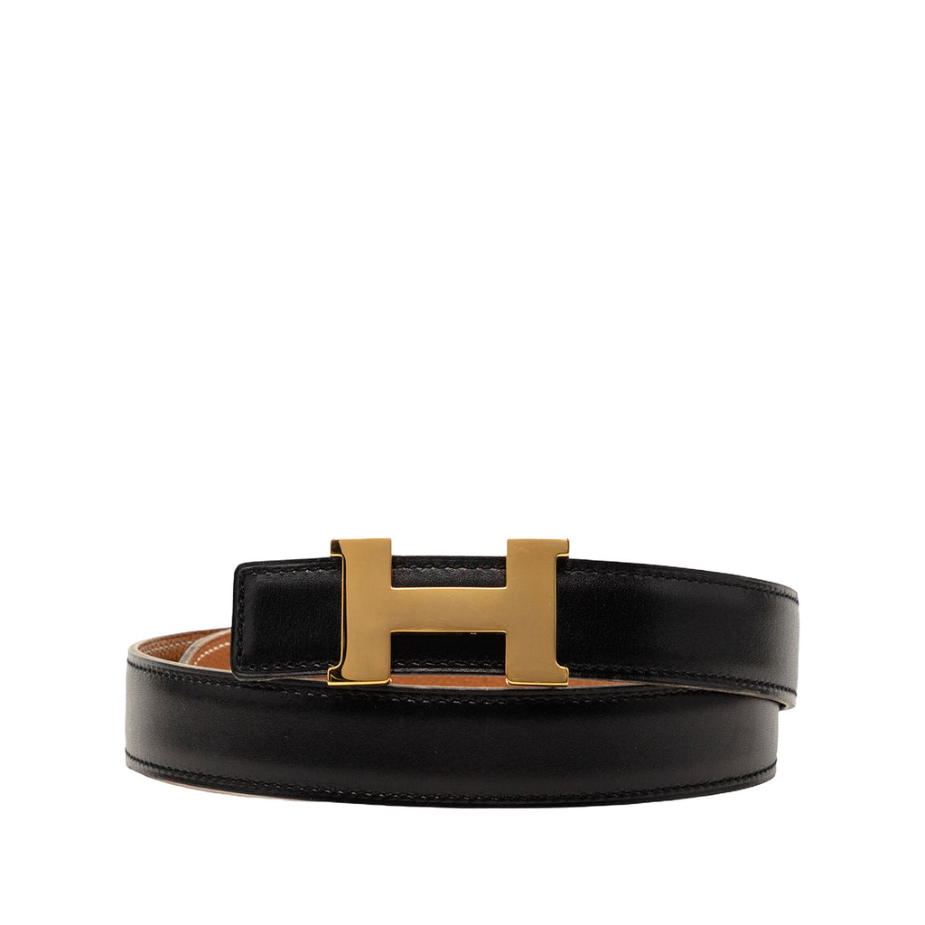 Epsom and Box Calf Constance H Reversible Belt