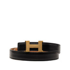 Epsom and Box Calf Constance H Reversible Belt