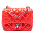 Mini Square Classic Patent Single Flap
