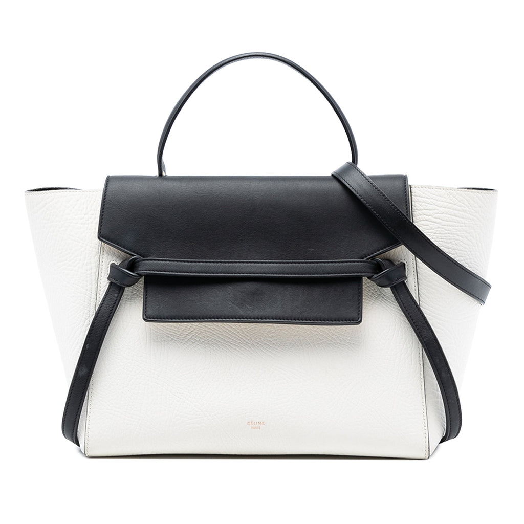 Mini Bicolor Grained Calfskin Belt Bag
