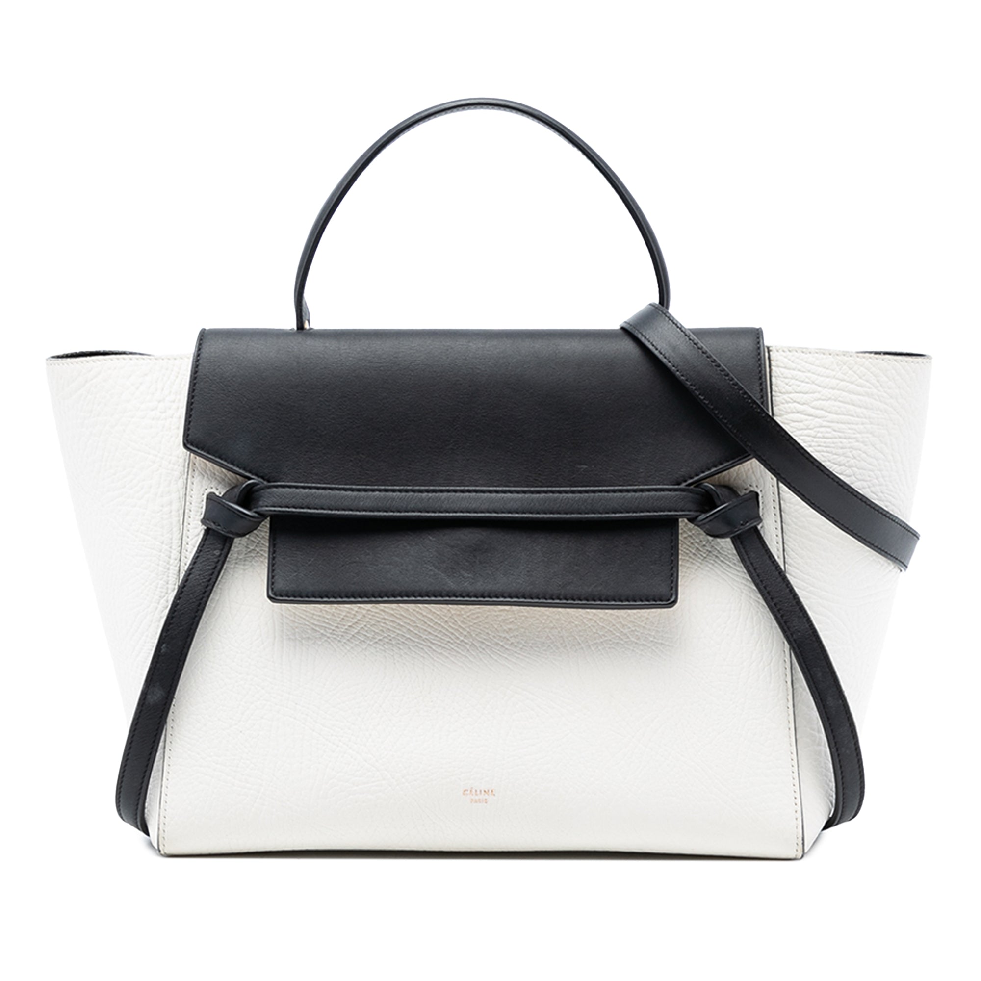 Mini Bicolor Grained Calfskin Belt Bag