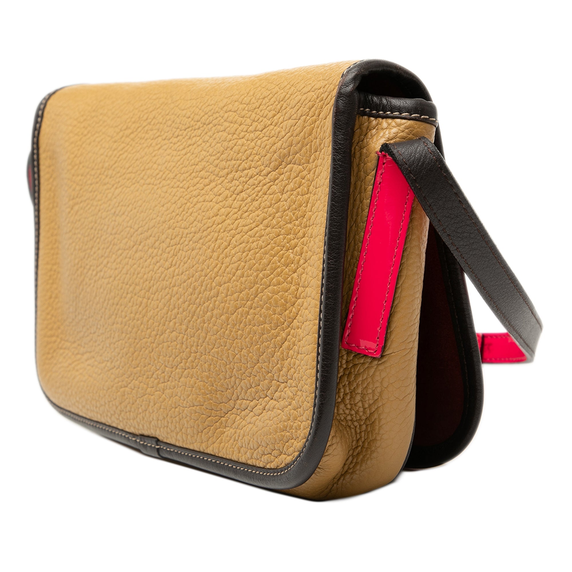 Leather Perforated Anagram Crossbody