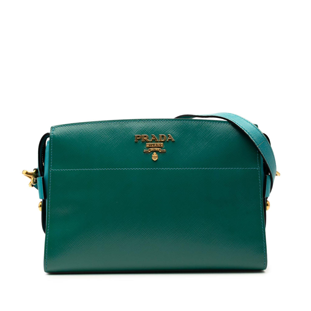 Bicolor Saffiano Vernice Esplanade Crossbody