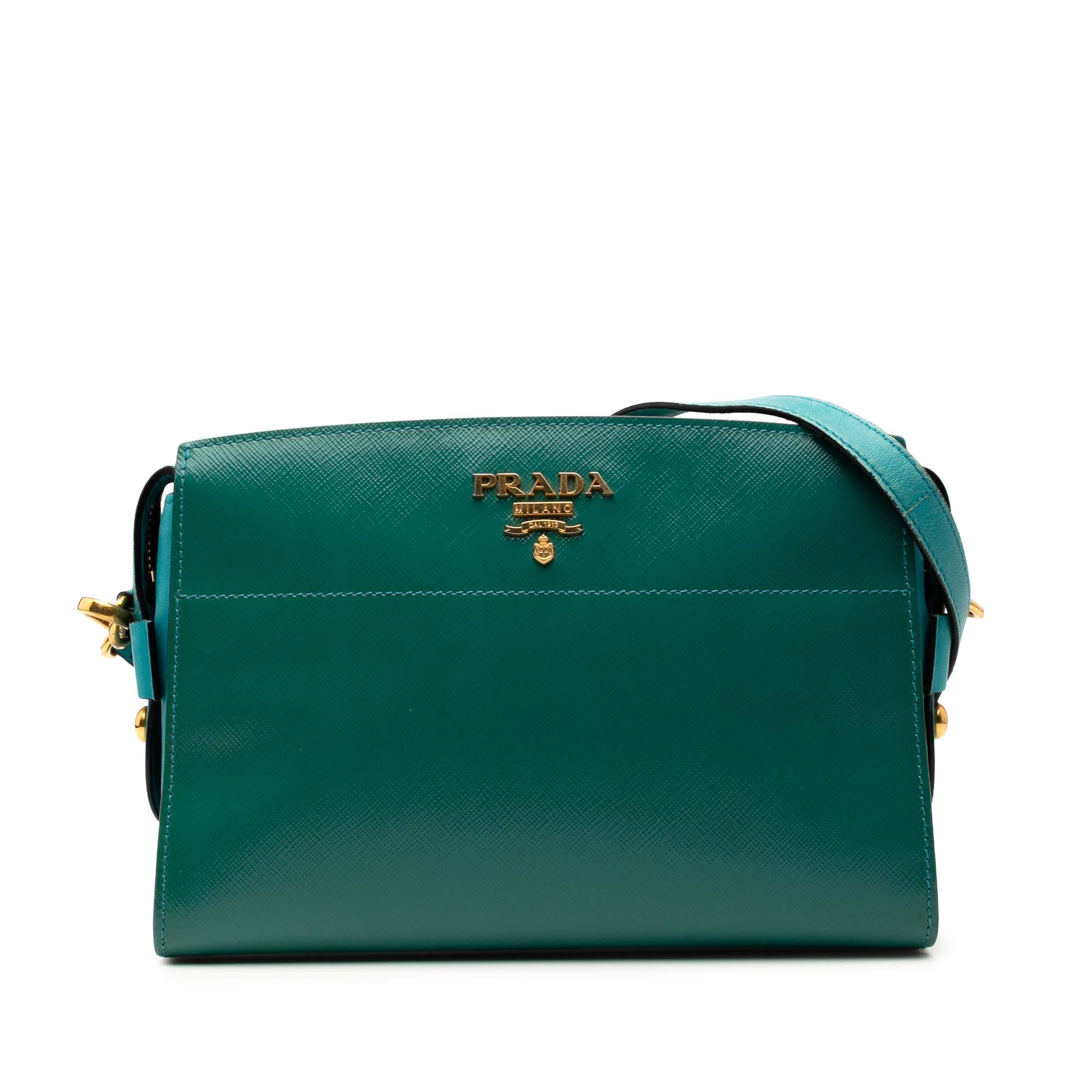 Bicolor Saffiano Vernice Esplanade Crossbody