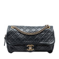 Small Quilted Iridescent Calfskin Shiva Flap