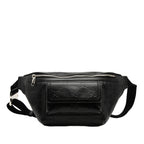 GG Embossed Perforated Leather Pocket Belt Bag