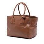 Soft Calf Front Pocket Open Convertible Tote