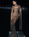 Rosé Structured Corset Set By KYNAH, Luxury Indian Fashion & Bridal Wear
