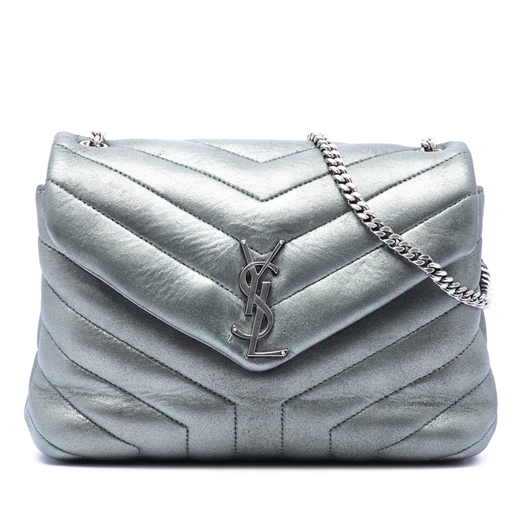 Small Matelasse Metallic Calfskin Monogram LouLou Shoulder Bag