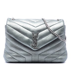 Small Matelasse Metallic Calfskin Monogram LouLou Shoulder Bag