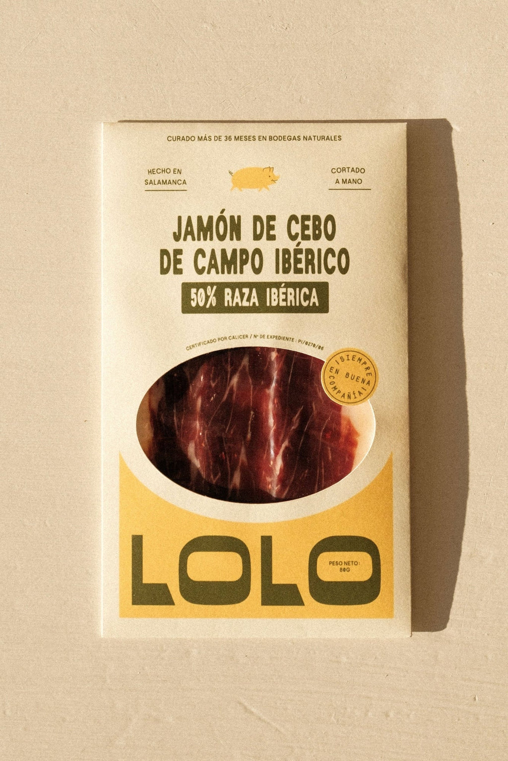 Jamón de Cebo de Campo 50% Ibérico | Cortado a Cuchillo 80g