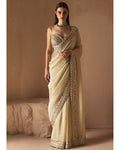 Champage Whisper Sari Set By KYNAH, Luxury Indian Fashion & Bridal Wear