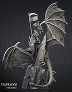 Ezekiel, Lord Necromancer on Flying Monster, Highlands Miniatures