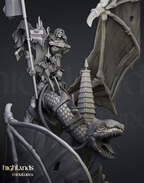 Ezekiel, Lord Necromancer on Flying Monster, Highlands Miniatures